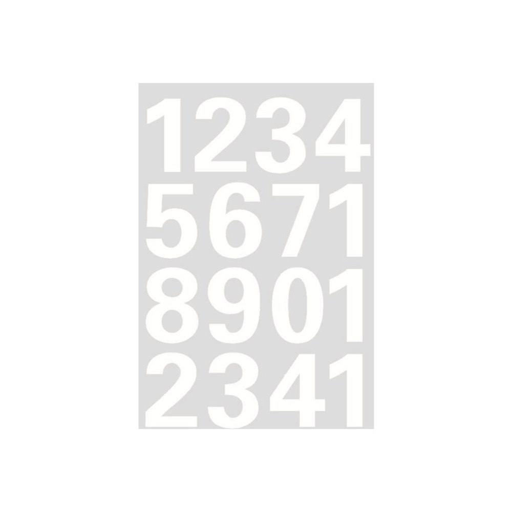 HERMA HERMA - dekorationsbindemedel - siffror 0-9 - 2.5 cm - vit - film