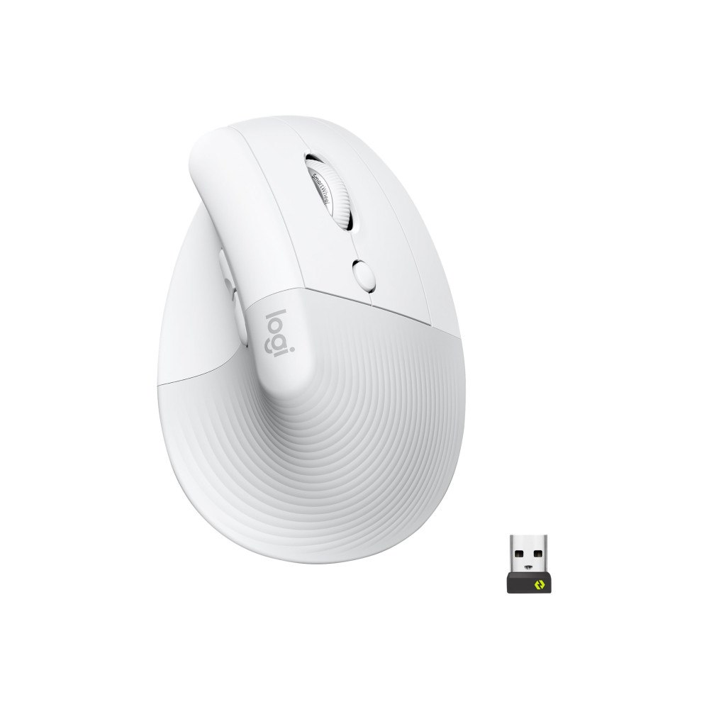 Logitech Logitech Lift for Business - vertikal mus - Bluetooth, 2.4 GHz - offwhite
