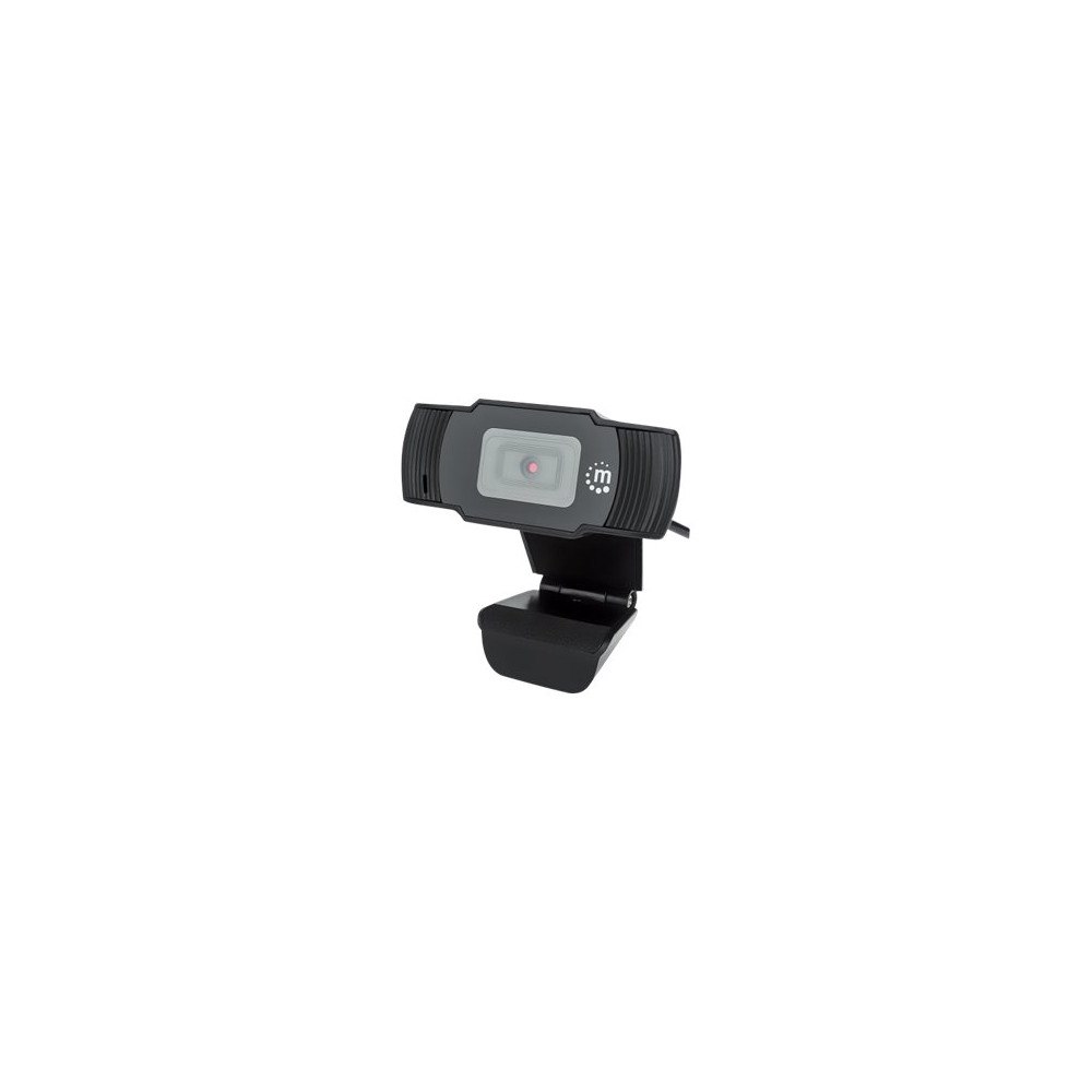Manhattan Manhattan USB Webcam, Two Megapixels (Clearance Pricing), 1080p Full HD, USB-A, Integrated Microphone, Adjustable Clip B...