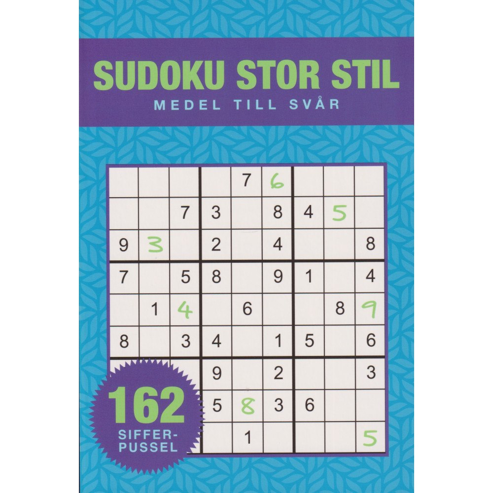 Barthelson Förlag Sudoku Stor stil : Medel till svår (bok, storpocket)