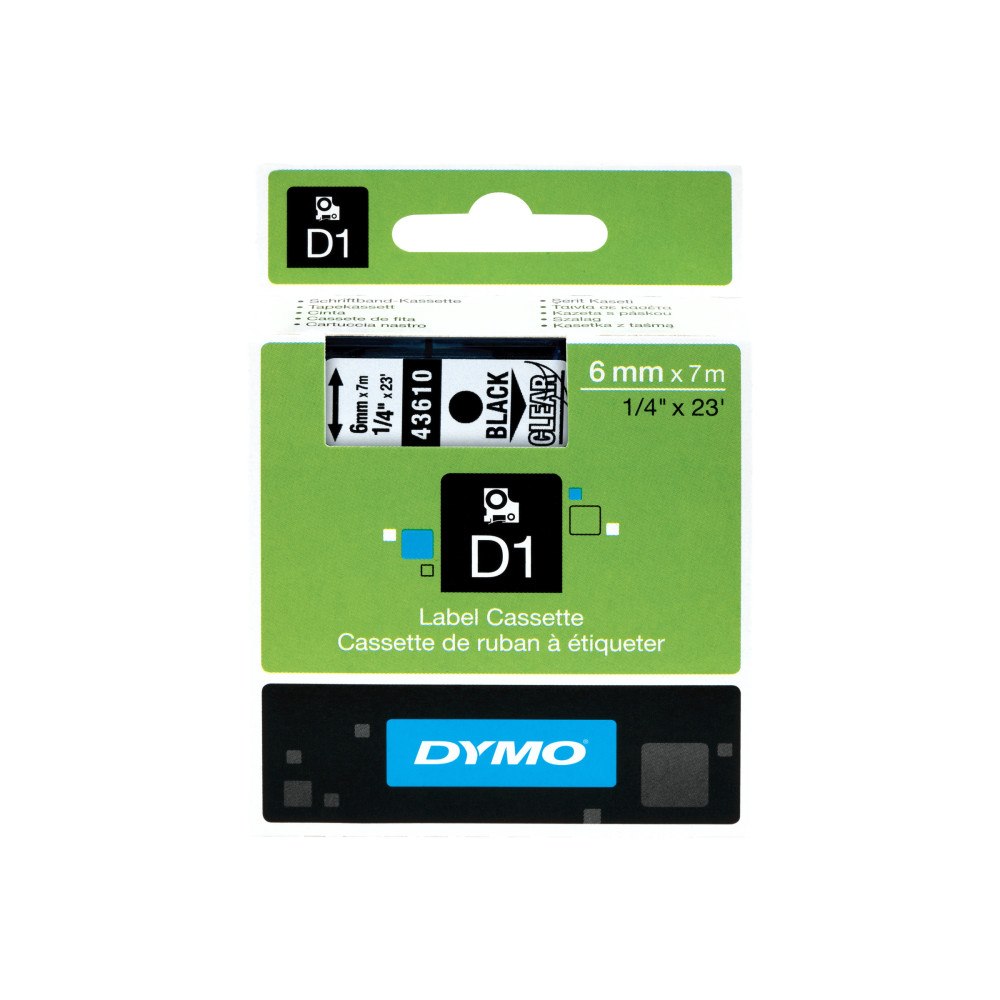 Newell Rubbermaid DYMO D1 - tejp - blank - 1 kassett(er) - Rulle (0,6 cm x 7 m)