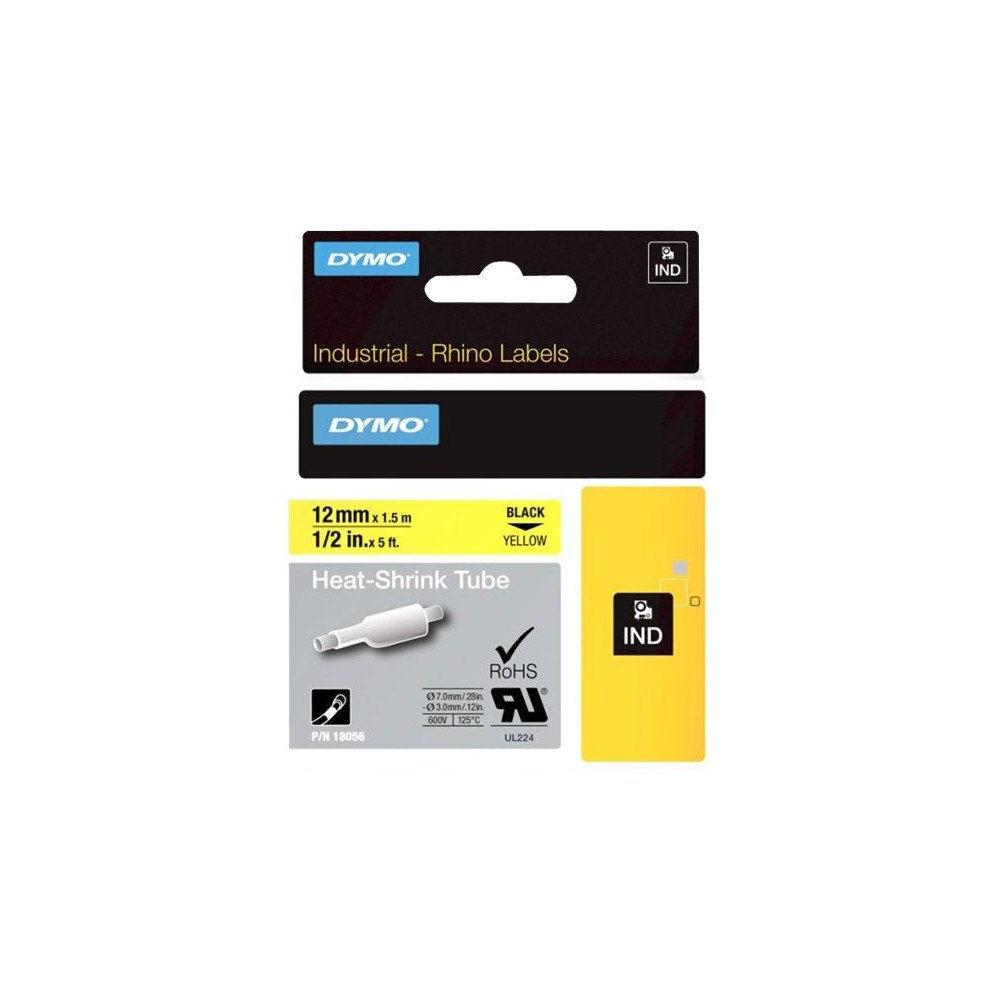 Newell Rubbermaid DYMO RhinoPRO Heat shrink tubing - fodral - Rulle (1,3 cm x 1,5 m)