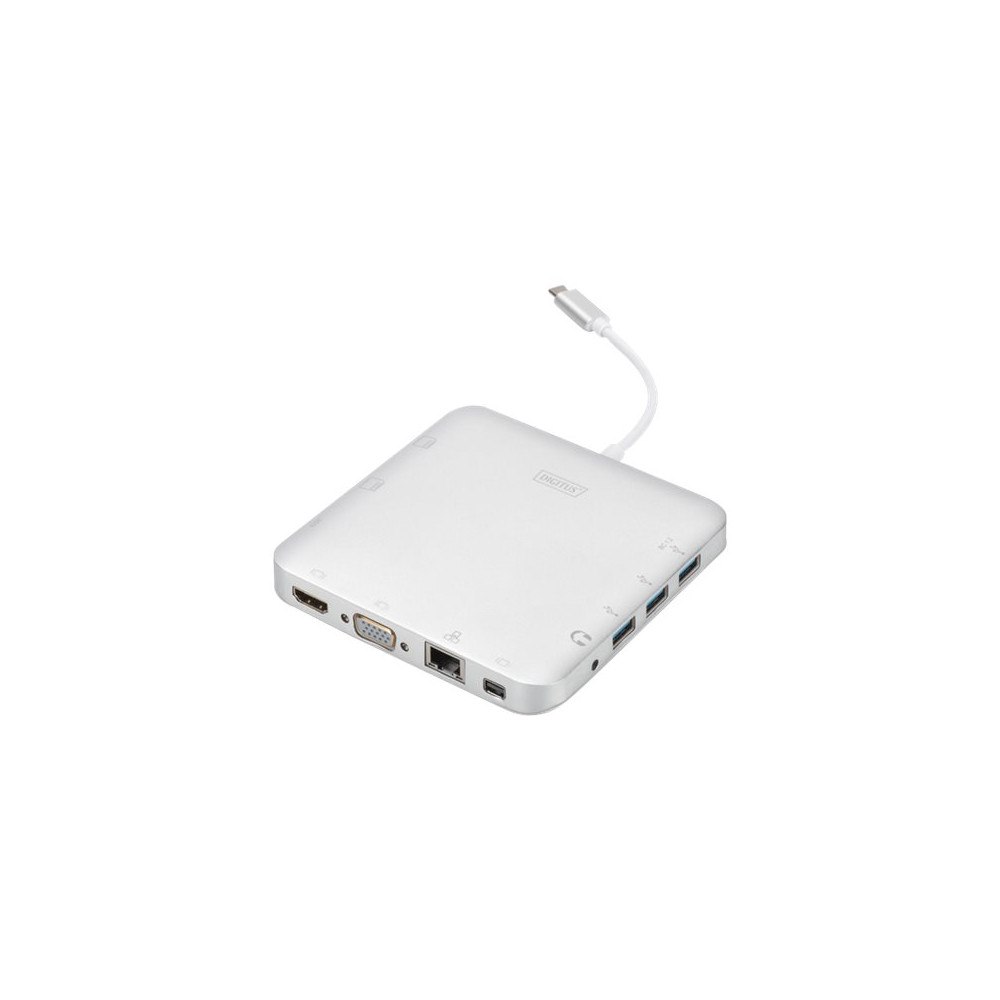 Digitus DIGITUS DA-70863 - dockningsstation - USB-C - VGA, Mini DP - 1GbE