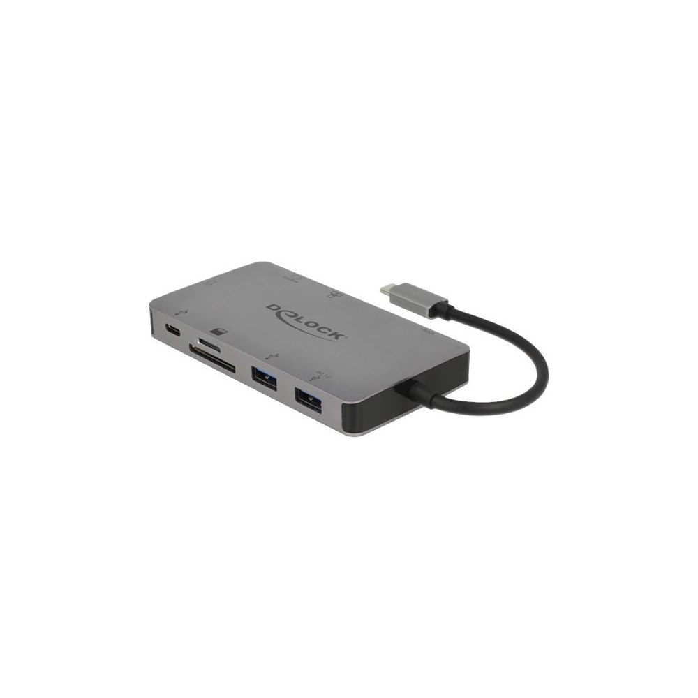 DeLOCK Delock - dockningsstation - USB-C - VGA, HDMI - 1GbE