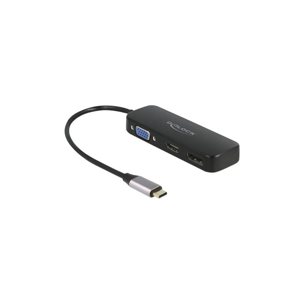 DeLOCK Delock - dockningsstation - USB-C / Thunderbolt 3 - VGA, HDMI, DP
