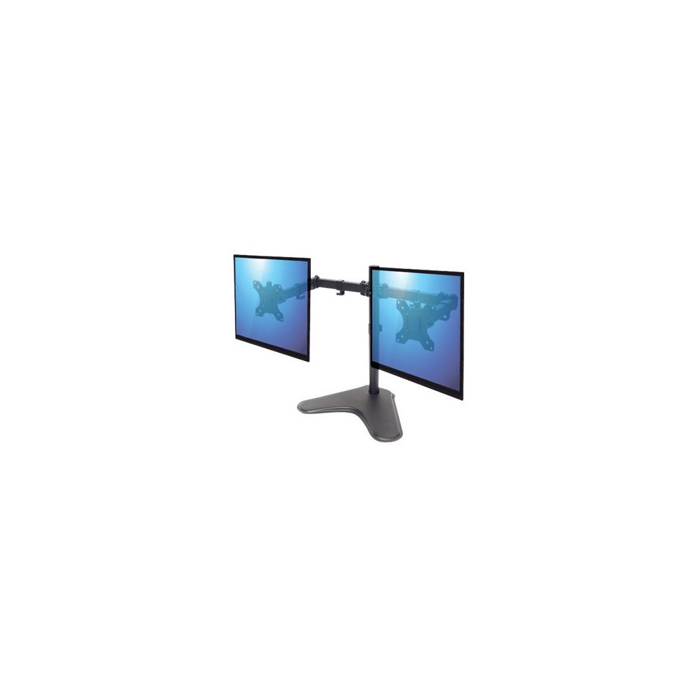 Manhattan Manhattan TV & Monitor Mount, Desk, Double-Link Arms, 2 screens, Screen Sizes: 10-27", Black, Stand Assembly, Dual Scree...