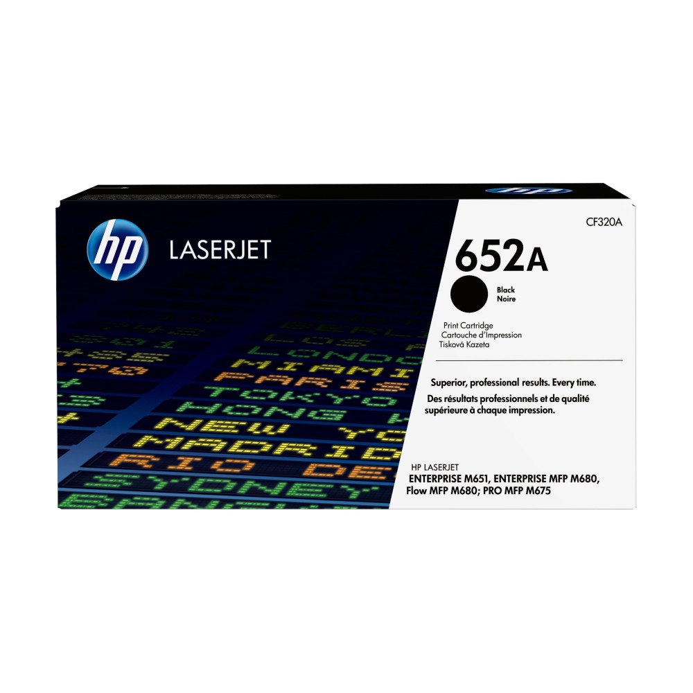 Hewlett-Packard HP 652A - svart - original - LaserJet - tonerkassett (CF320A)