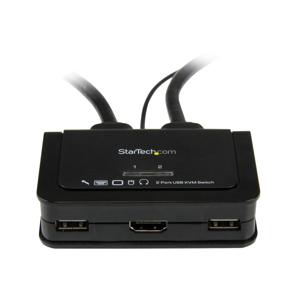 StarTech.com StarTech.com 2 Port USB HDMI Cable KVM Switch with Audio and Remote Switch - USB Powered KVM with HDMI - Dual Port HDMI...