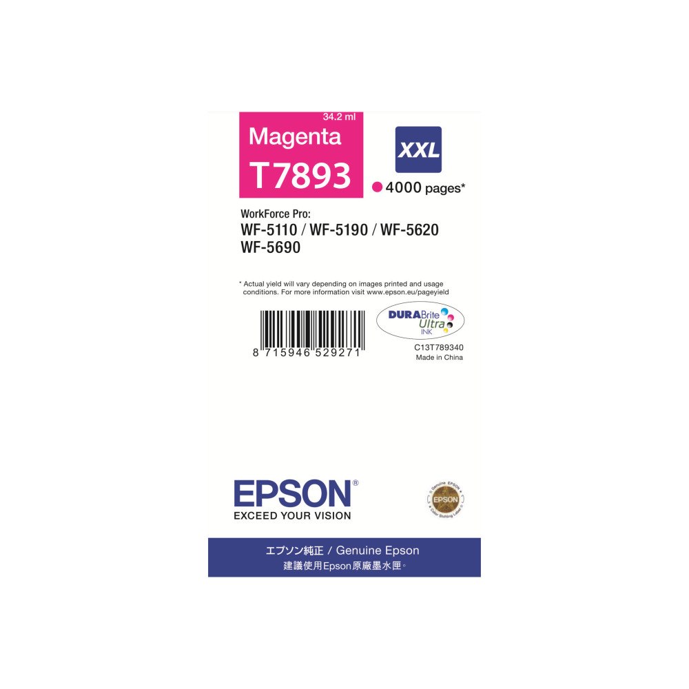 EPSON Epson T7893 - 1 - XXL-storlek - magenta - original - utskriftkassett