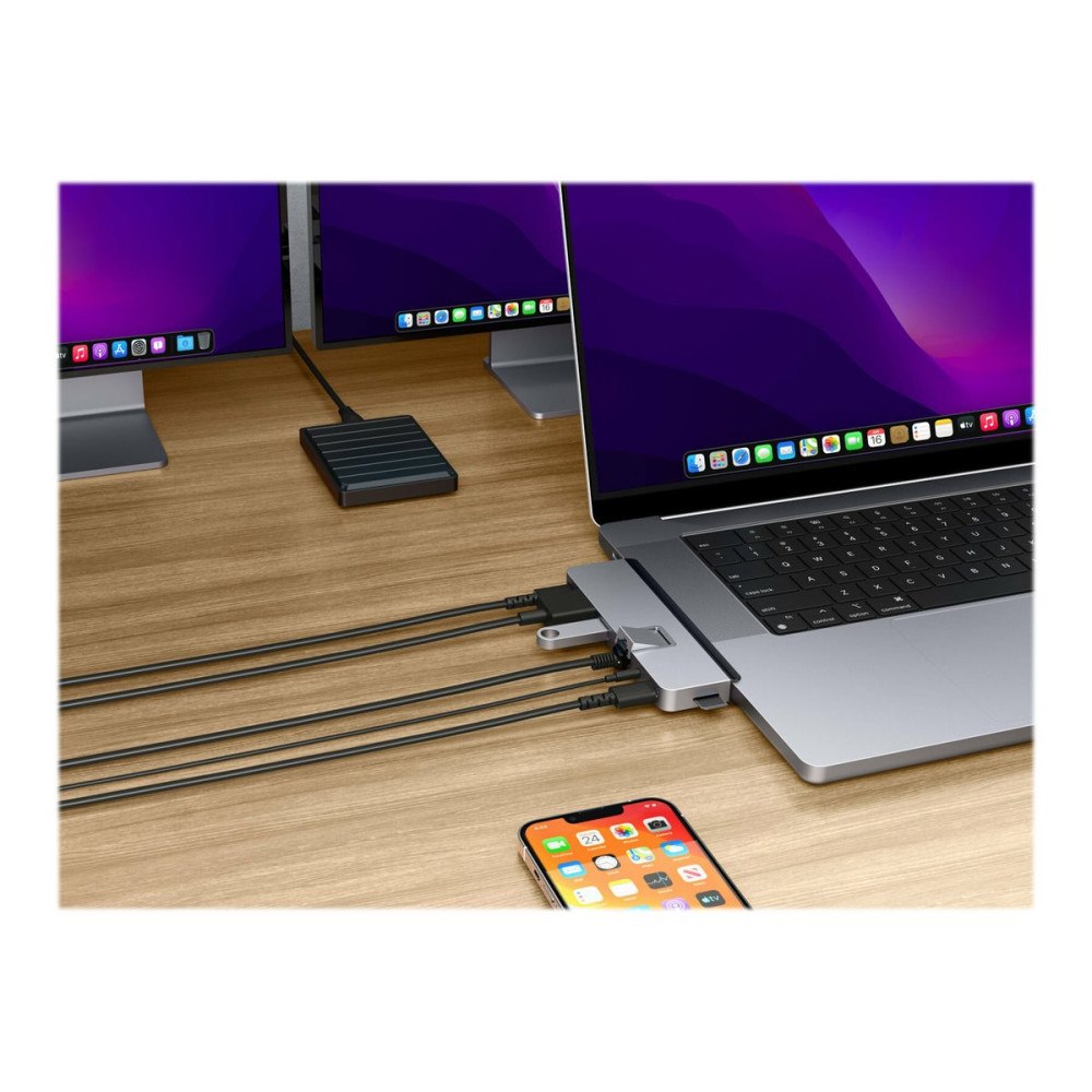 Targus HyperDrive DUO Pro - dockningsstation - USB-C x 2 - HDMI, USB4 - 1GbE