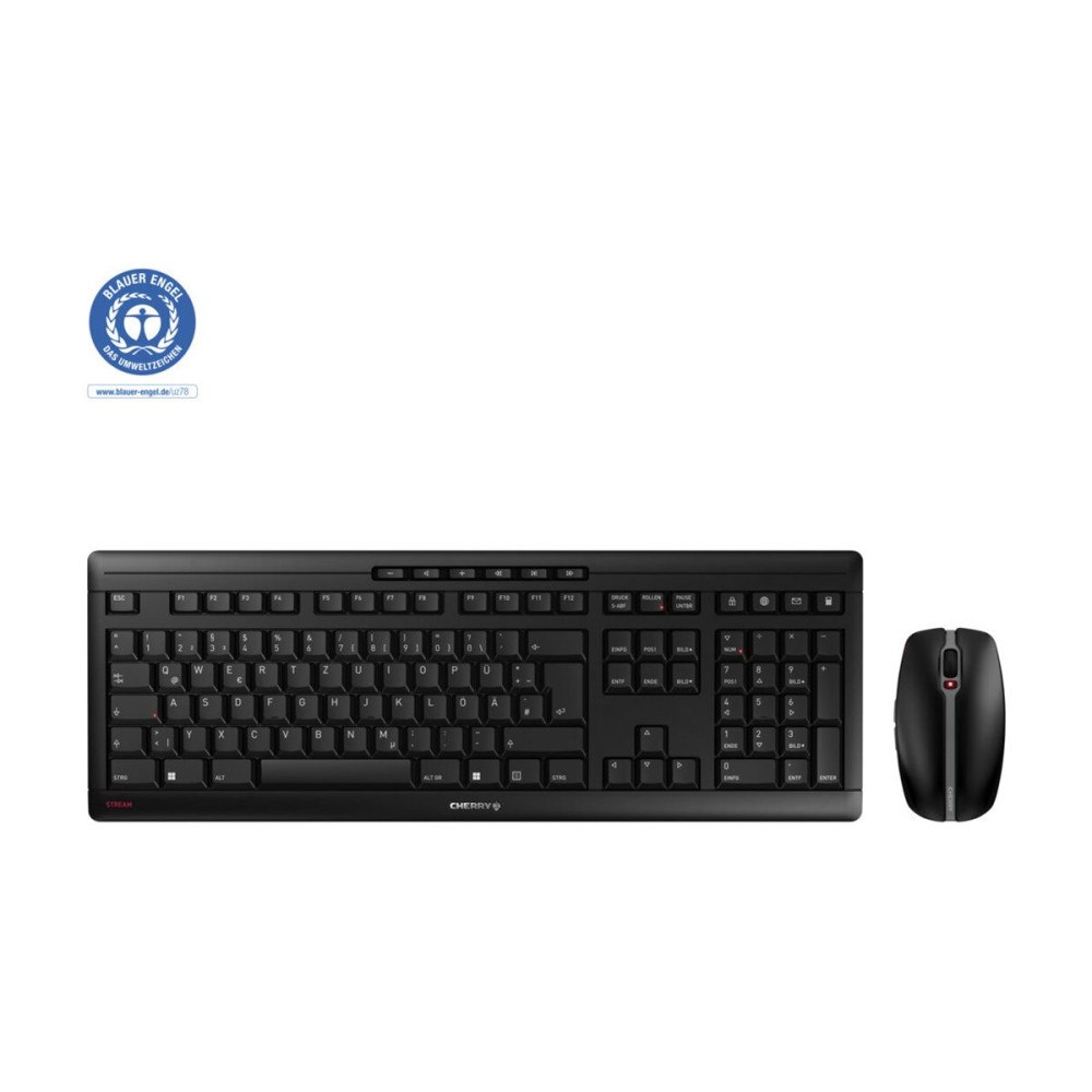 CHERRY CHERRY STREAM DESKTOP - sats med tangentbord och mus - tysk - svart Inmatningsenhet