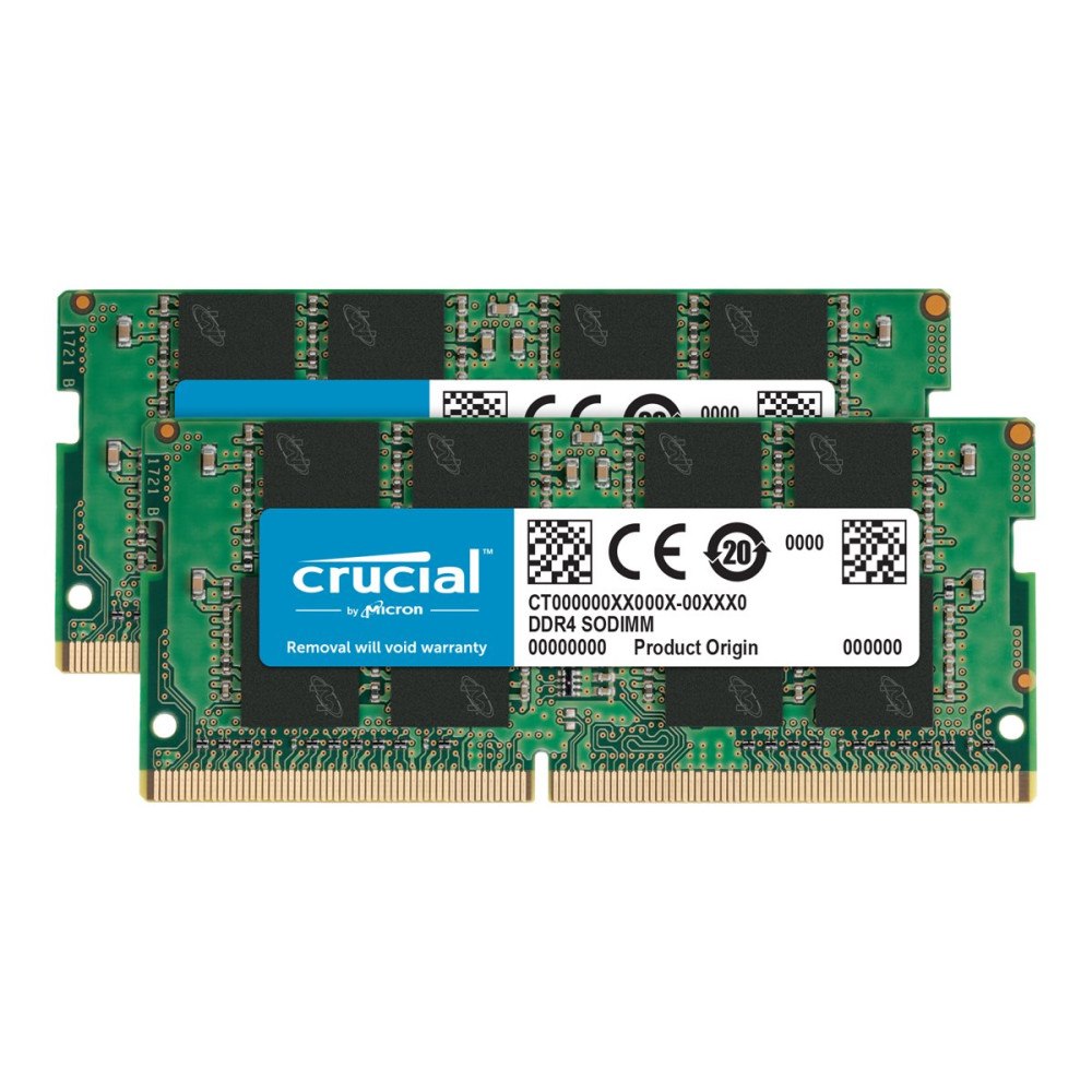 Crucial Crucial - DDR4 - sats - 64 GB: 2 x 32 GB - SO DIMM 260-pin - 3200 MHz / PC4-25600 - ej buffrad