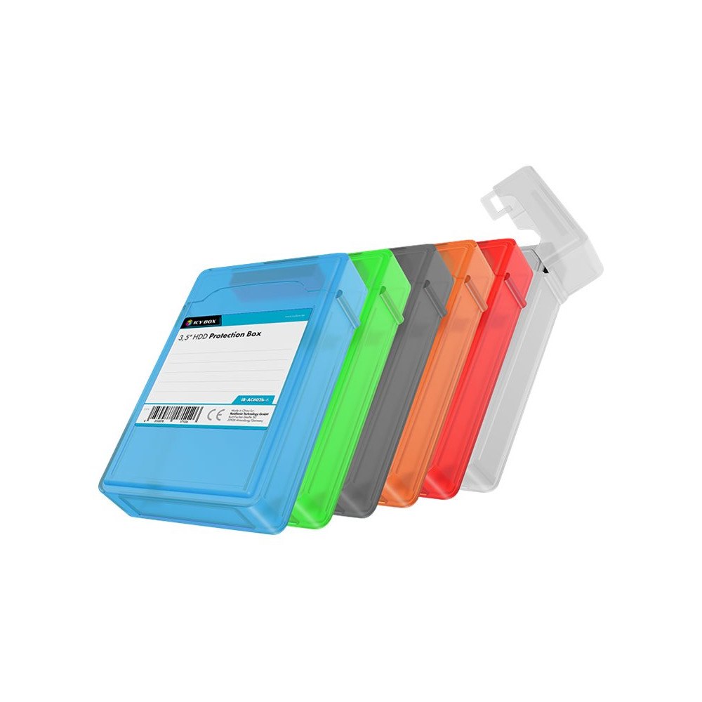 RaidSonic Technology ICY BOX IB-AC602b-6 - satts med skyddande fodral för hårddiskar