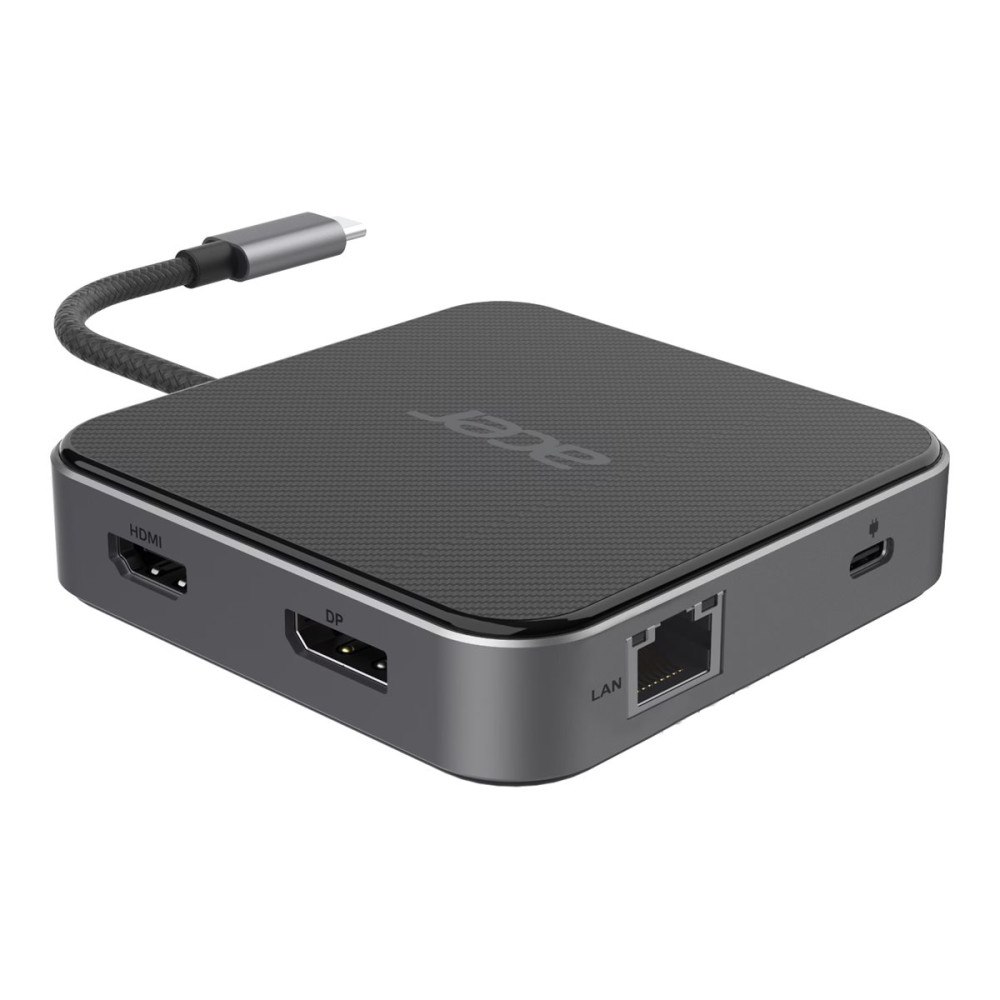 Acer Acer 7-In-1 - dockningsstation - USB-C - HDMI, DP - 10Mb LAN