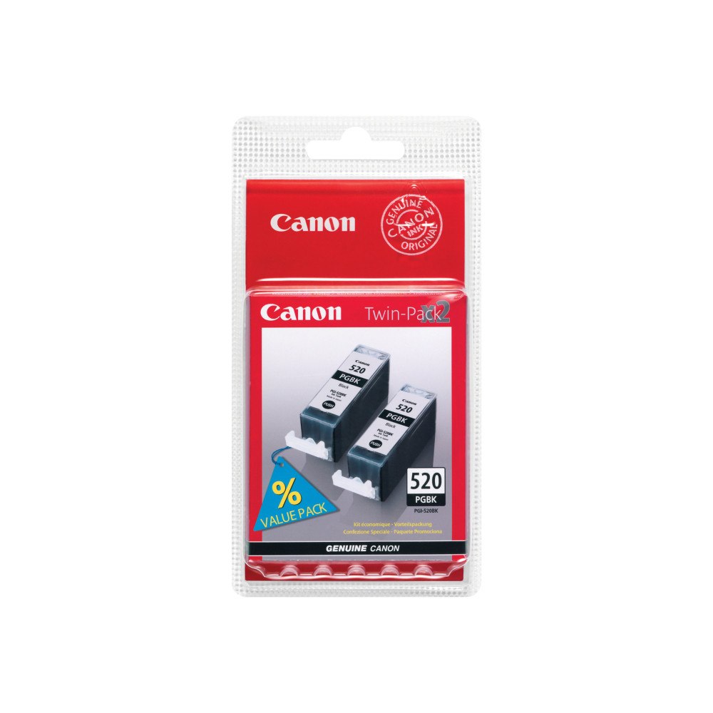 CANON Canon PGI-520BK Twin Pack - 2-pack - svart - original - bläcktank