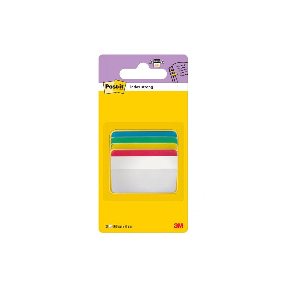 Post-it Index POST-IT stark 38x51v b/g/r/g 24/f