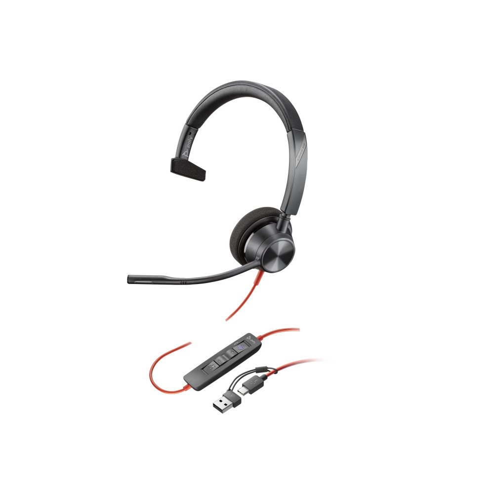 Hewlett-Packard HP Poly Blackwire 3310 - headset - USB-A