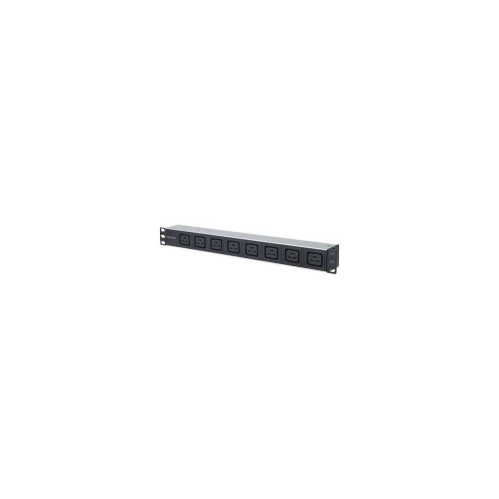 IC Intracom Intellinet 19" 1U Rackmount 8-Output C19 Power Distribution Unit (PDU), With Removable Power Cable and Rear C20 Input -...