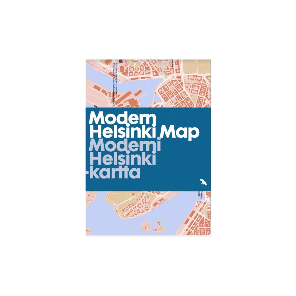 Blue Crow Media Modern Helsinki Map / Moderni Helsinki-kartta