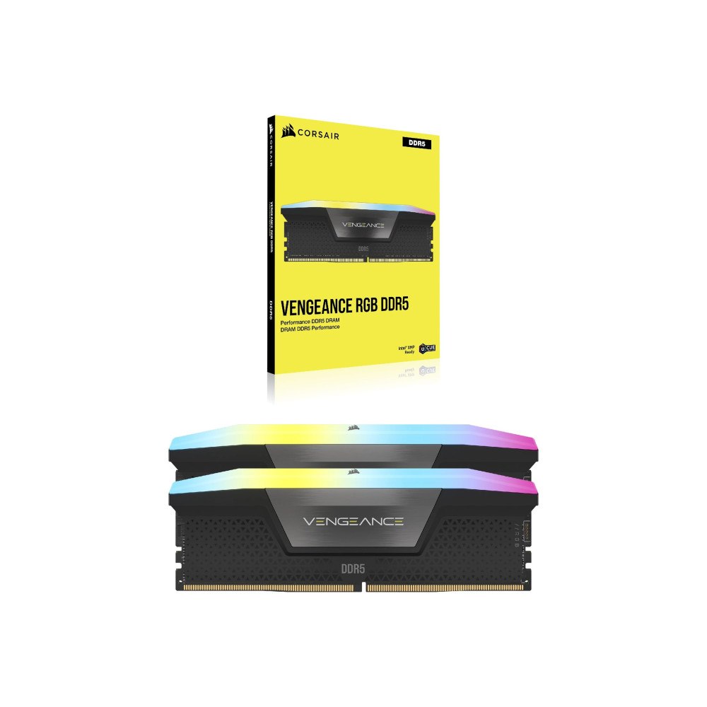 Corsair CORSAIR Vengeance RGB - DDR5 - sats - 32 GB: 2 x 16 GB - DIMM 288-pin / PC5-48000