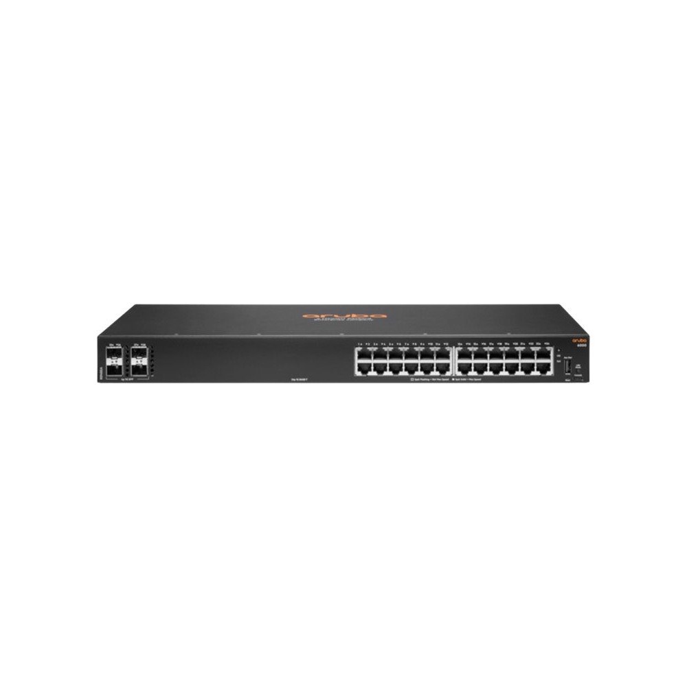 Hewlett-Packard HPE Aruba 6000 24G 4SFP Switch - switch - 24 portar - Administrerad - rackmonterbar