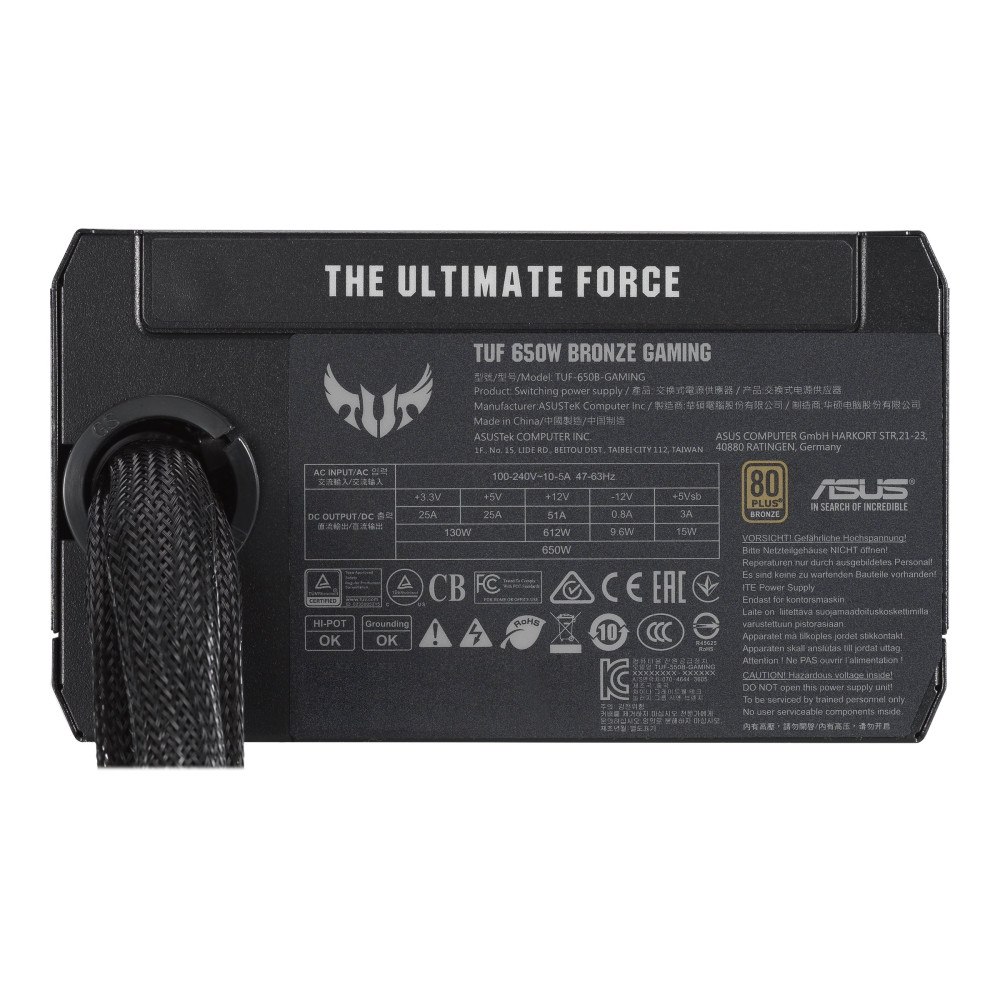 ASUSTeK COMPUTER ASUS TUF-GAMING-650B - nätaggregat - 650 Watt