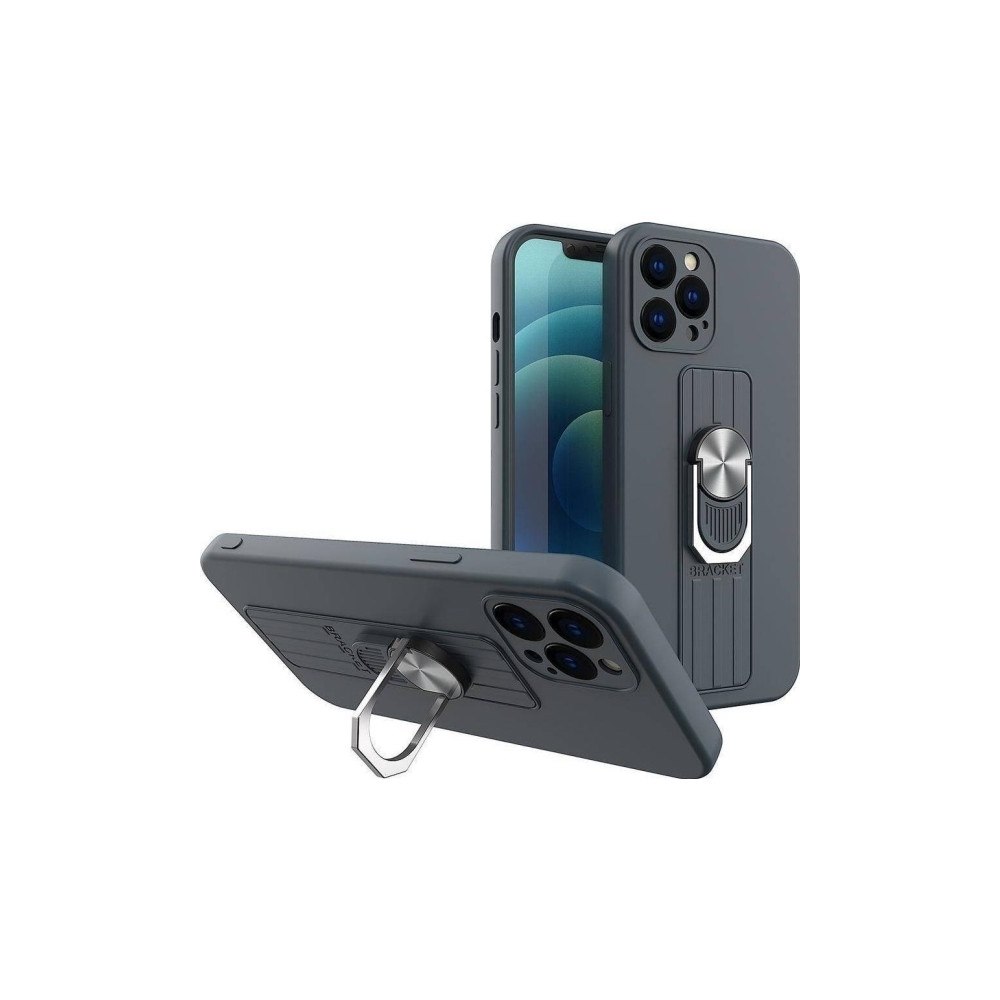 Hurtel Hurtel ETUI Ring Case silikonfodral med fingergrepp och stat...