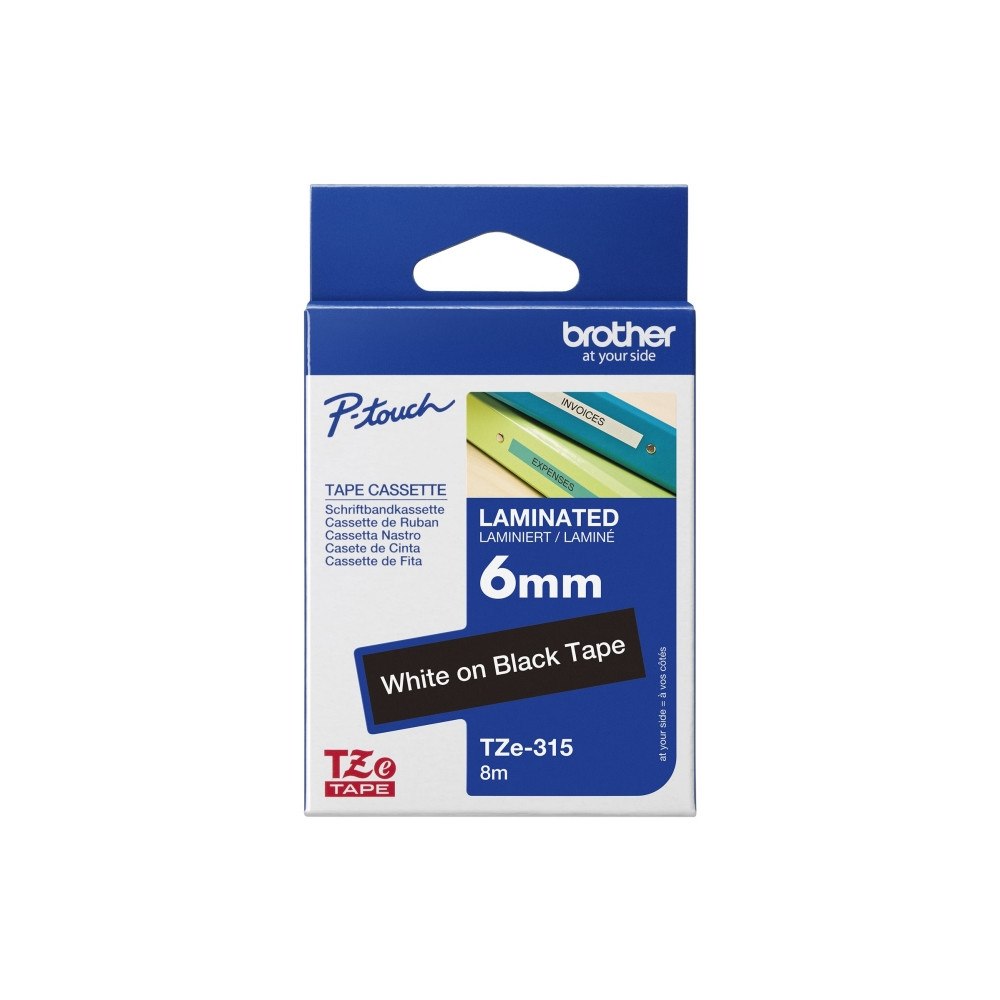 Brother Brother TZe-315 - bandlaminat - 1 kassett(er) - Rulle (0,6 cm x 8 m)