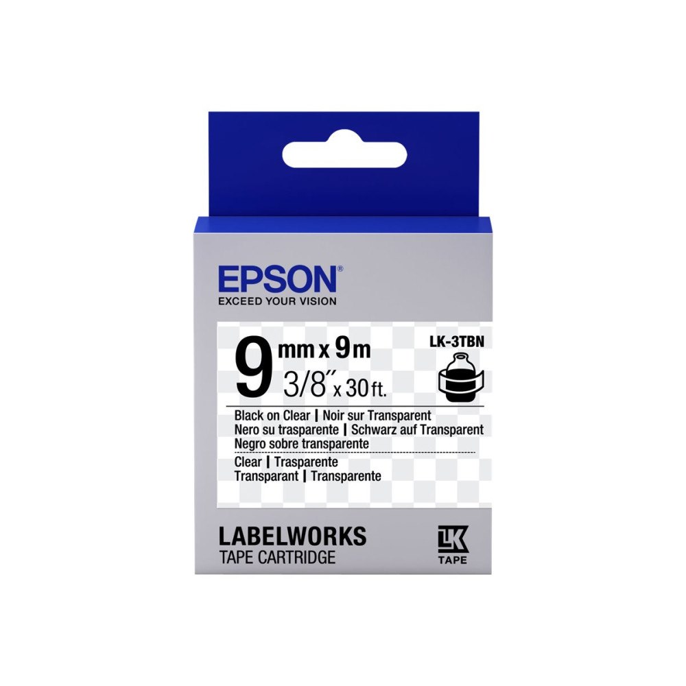 EPSON Epson LabelWorks LK-3TBN - etiketttejp - 1 kassett(er) - Rulle (0,9 cm x 9 m)