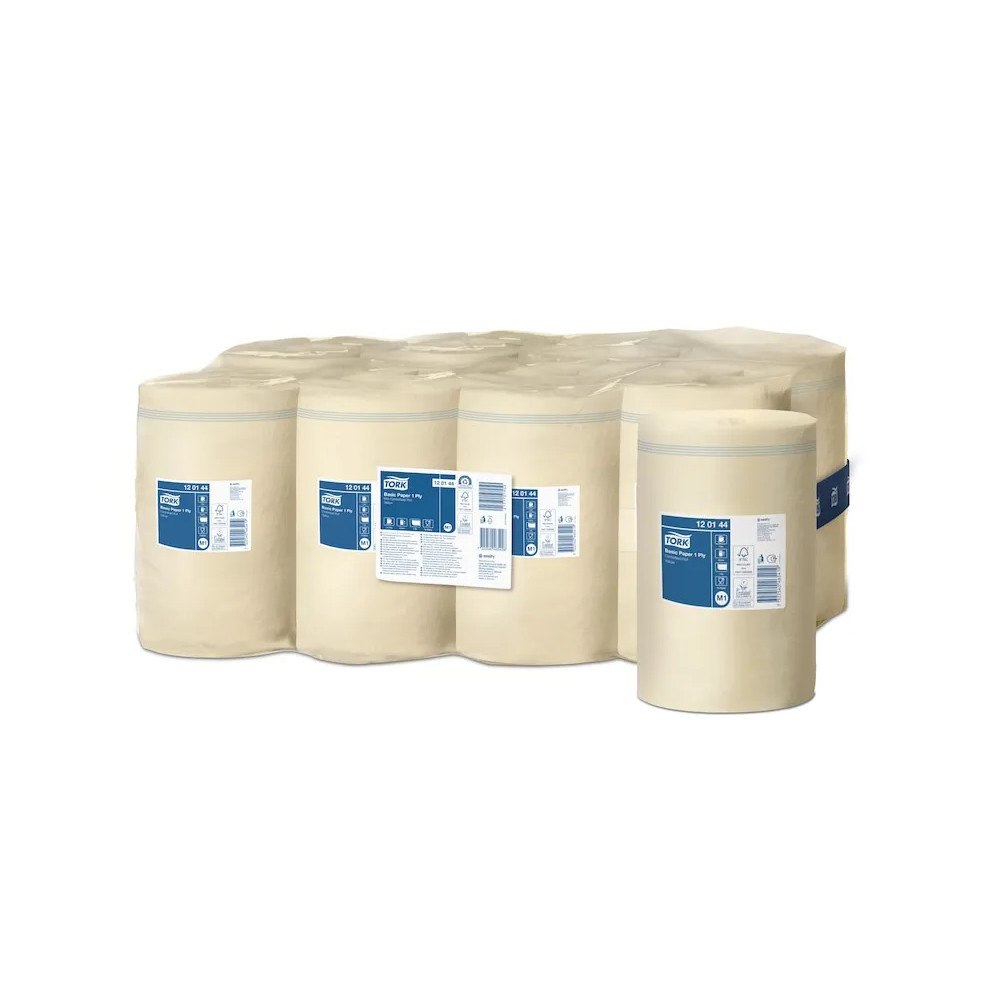 TORK Aftørringspapir Tork Basic M1 gul 115m 1-lag