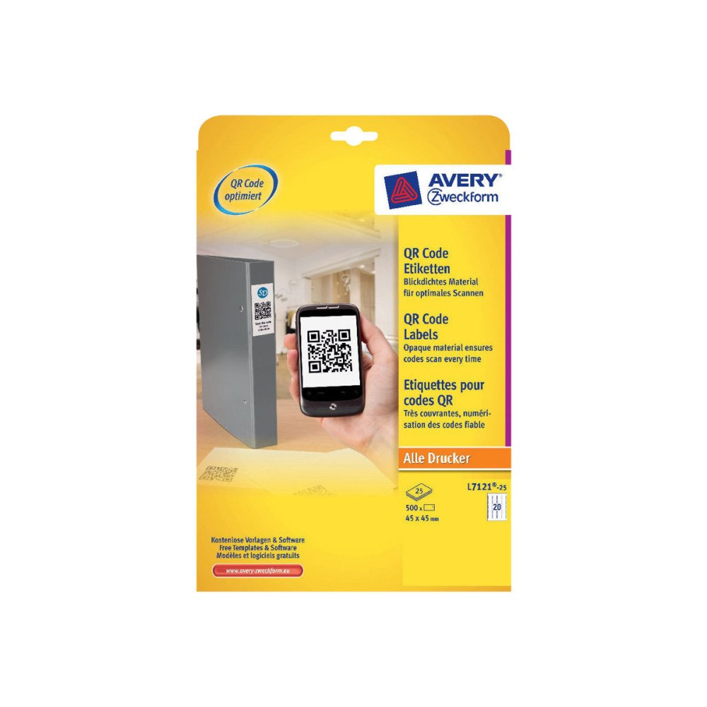 AVERY Avery L7121 - etiketter - 500 etikett (er) - 45 x 45 mm