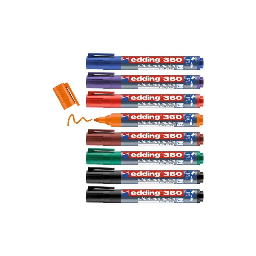 edding Edding 4-360-8-S2999 Whiteboardmarker set Svart, Röd, Blå, G...