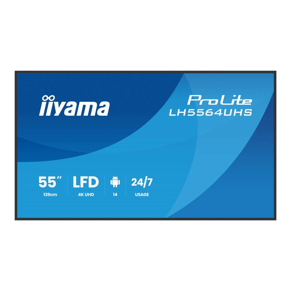 Iiyama iiyama ProLite LH5564UHS-B1AG 55" Klass (54.6" visbar) LED-bakgrundsbelyst LCD-skärm - 4K - för digital skyltning