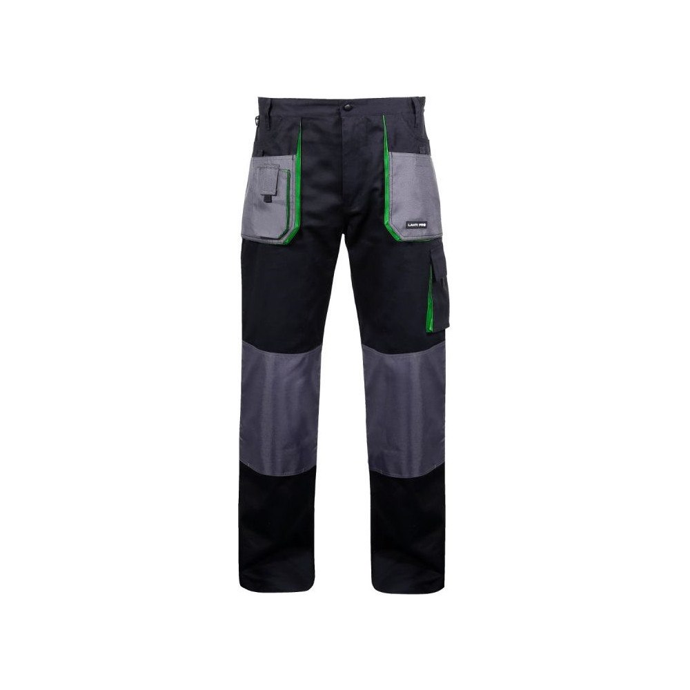 LAHTIPRO Lahti Pro arbetsbyxor i bomull svart-grön storlek S (L405064...