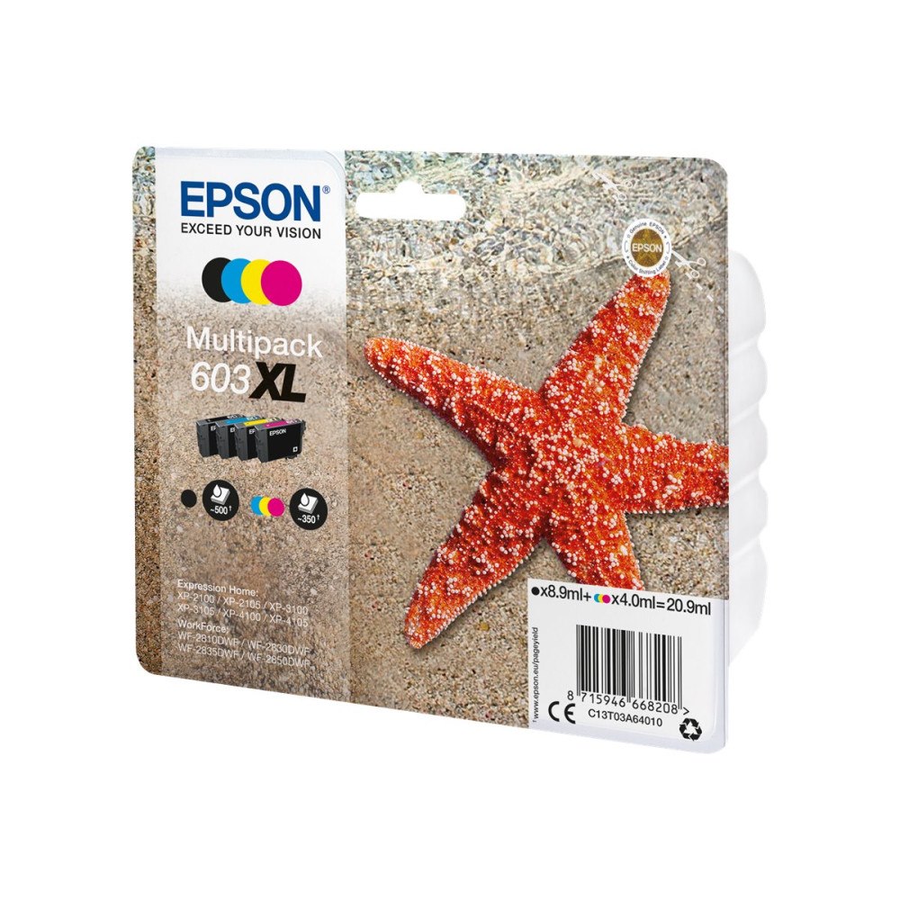 EPSON Epson 603XL Multipack - 4-pack - XL - svart, gul, cyan, magenta - original - bläckpatron