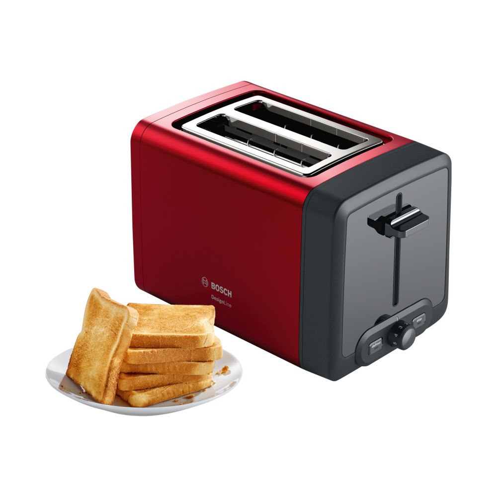 Bosch Bosch DesignLine TAT4P424 - brödrost - röd