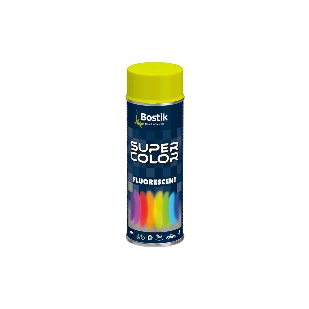 BOSTIK Dedra FARBA W Spray FLUORESCENT LAKE SUPER COLOR YELLOW 400M...