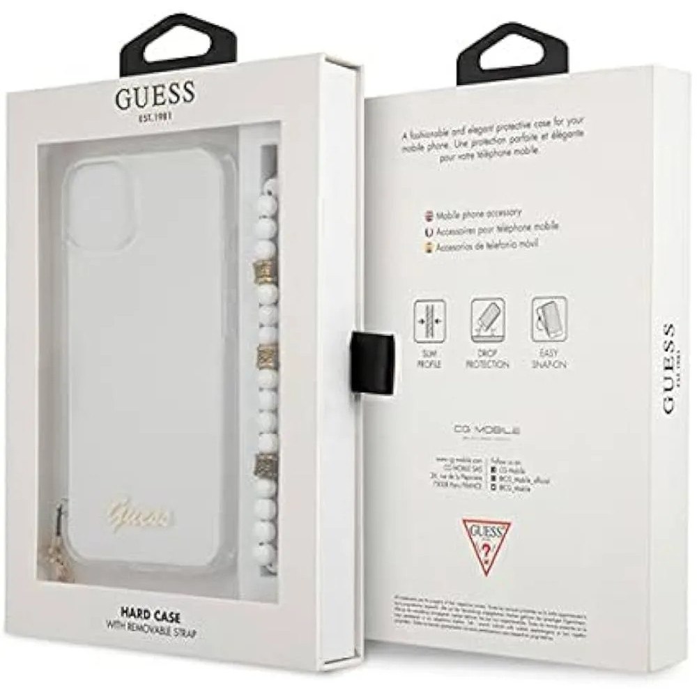 Guess Guess GUHCP13SKPSWH iPhone 13 mini 5,4" genomskinligt skal i...