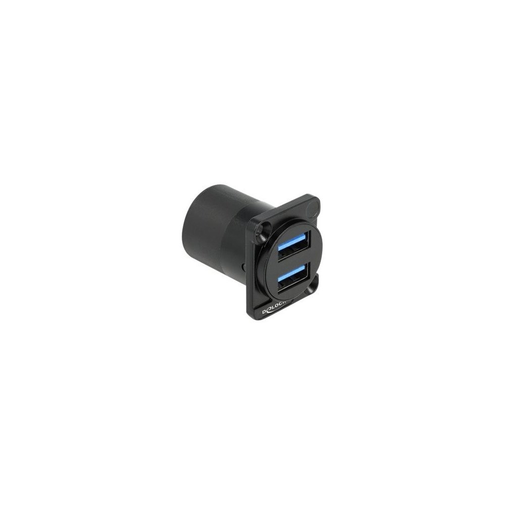 DeLOCK Delock D-Type - USB socket mechanism - USB 3.2 Gen 1 - 2 USB-uttag - svart
