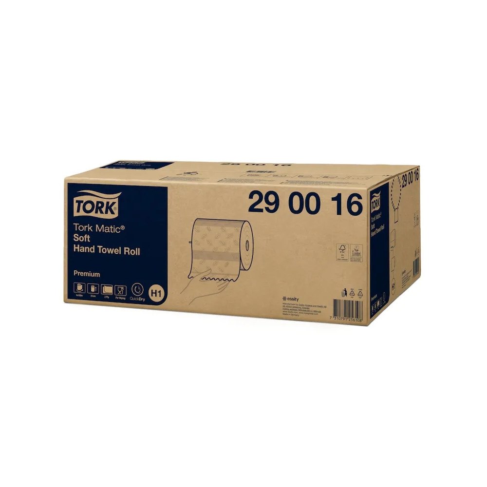 TORK Håndklæderuller Tork H1 Matic® Soft Premium 2-lag 100m hvid