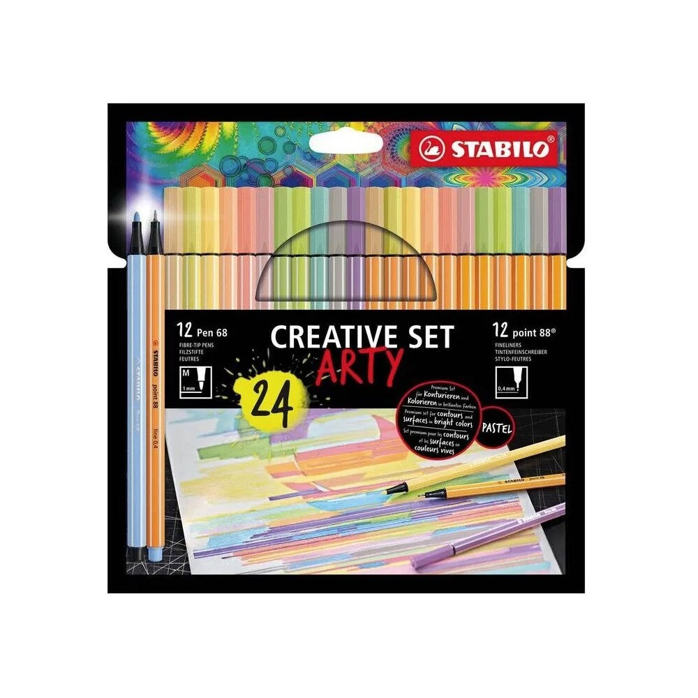 STABILO STABILO Creative Set ARTY, Blandade färger, Multifärg, Hexag...