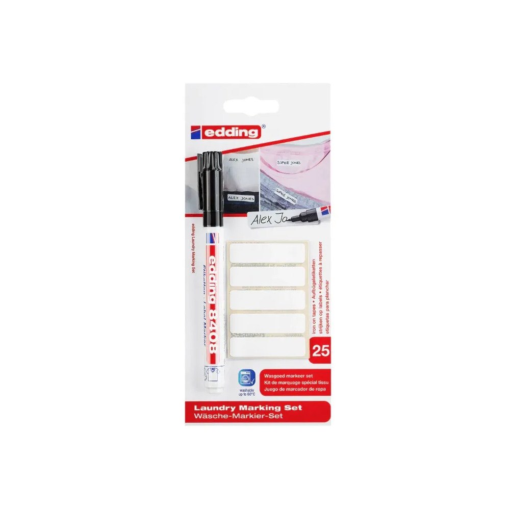 edding Edding 8408, Svart, Penspets, Svart, Röd, Vit, 0,75 mm, Kart...