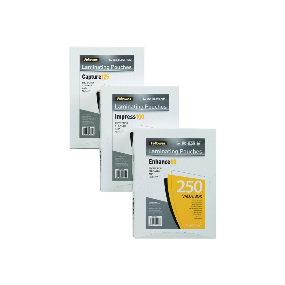 FELLOWES Fellowes Laminating Pouches Enhance 80 micron - 100-pack - matt - A3 - lamineringsfickor