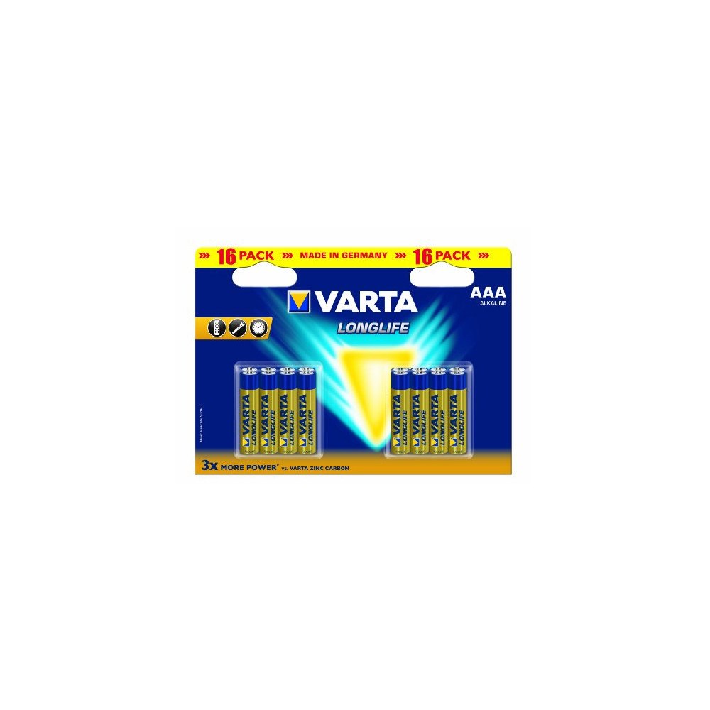 Varta Varta BV-LL 16 AAA, Engångsbatteri, AAA, Alkalisk, 16 styck,...