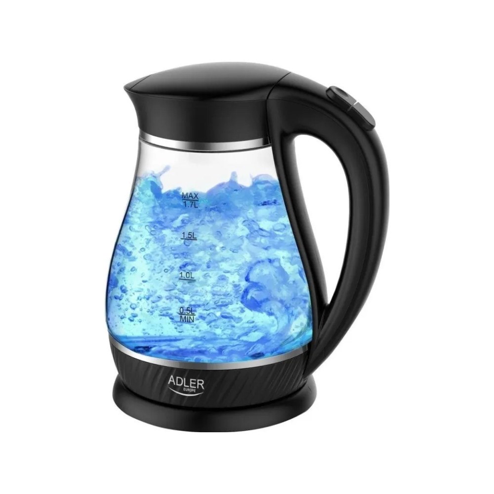 ADLER Adler AD 1274, 1,7 l, 2200 W, Transparent, Vit, Glas, Vatten...