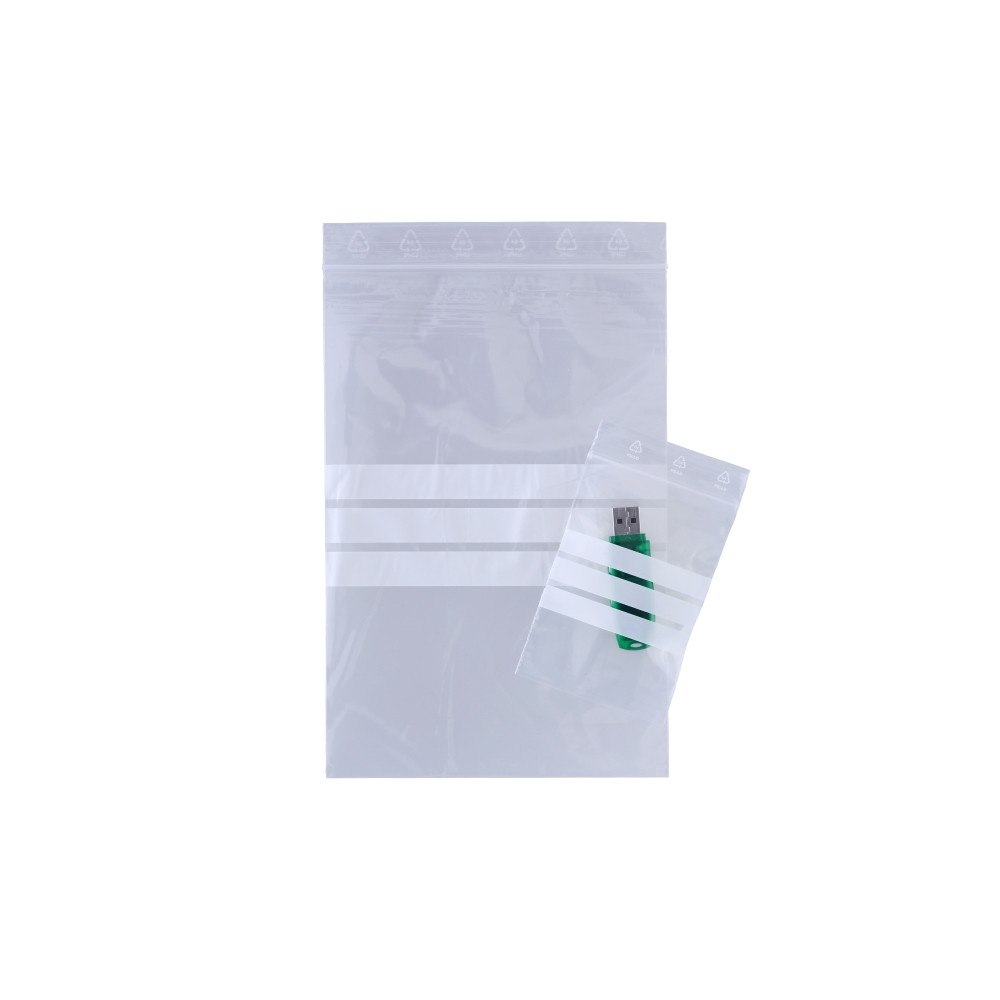 Master'In Master'In dragkedjeväska med skrivfält 60x80mm 1000 st/pack