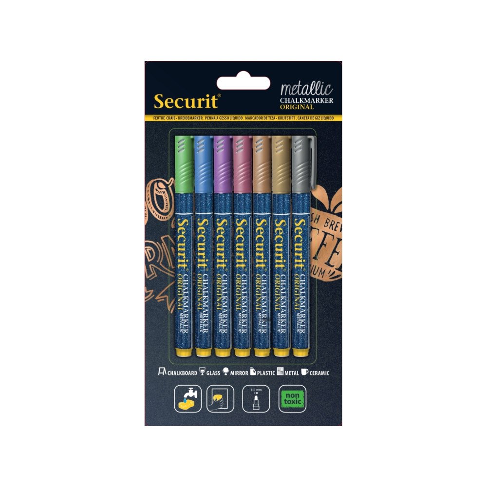 Securit Securit BL-SMA100-V7-MT, Blå, Guld, Grön, Rosa, Lila, Silver...