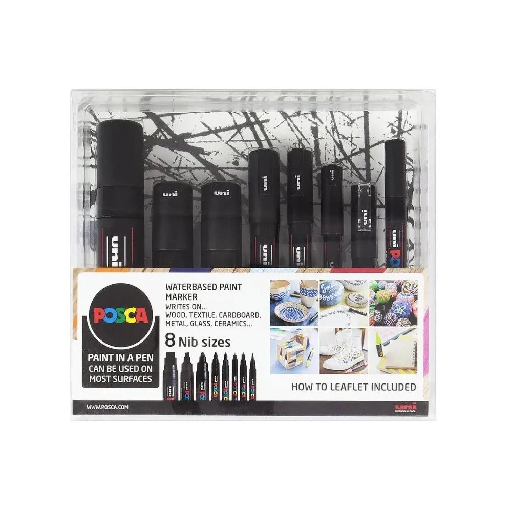 POSCA Marker Uni Posca Black Set