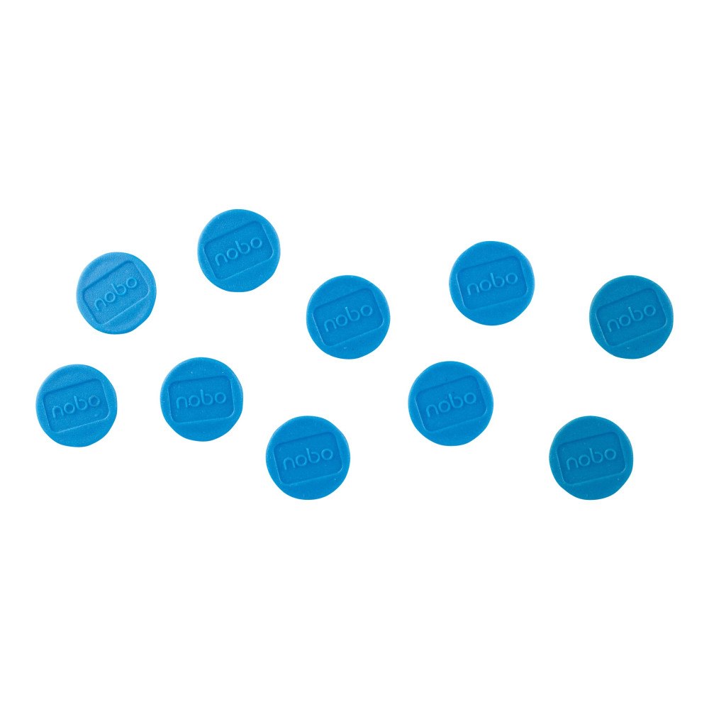 NOBO Nobo magnet - 2,4 cm diameter - blå (paket om 10)