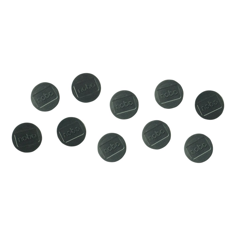 NOBO Nobo magnet - 3,8 cm diameter - svart (paket om 10)